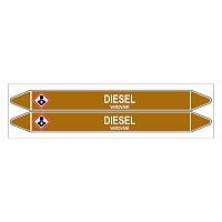 Značení potrubí, diesel,2 ks, 450 × 52 mm